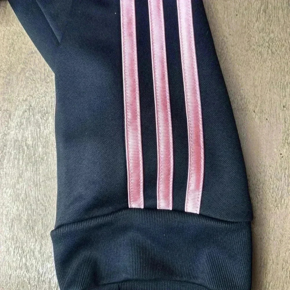 Adidas joggers, black with pink stripes, Large, NWT - Picture 2 of 7